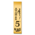 2"x8" 5th Place Stock Event Ribbons (SWIMMING) Lapels